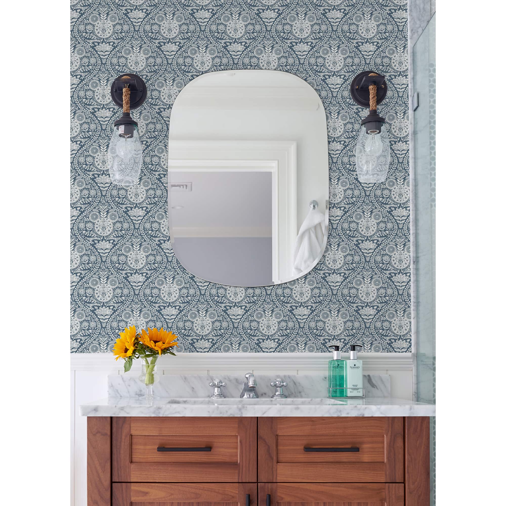 RoomMates Disney Mickey Mouse Block Print Peel & Stick Wallpaper
